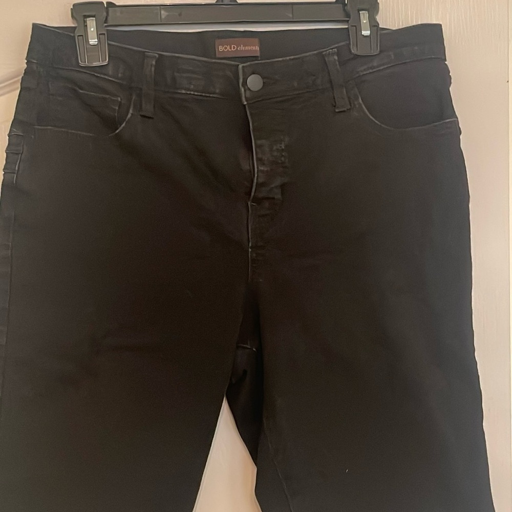 Black jean shorts, size 14, great condition